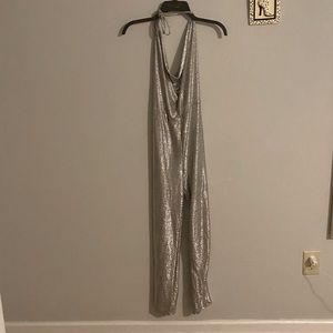 Charlotte Russe Silver Jumpsuit